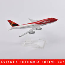 Avião de modelo jason tutu 16cm, aeronave de metal fundido 16cm para aviões avianca fk50 modelo 1:400 2024 - compre barato