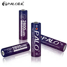 Palo pilhas aa li-ion de 1.5 v aa recarregáveis, para bateria, controle remoto, bateria de brinquedo, bateria de luz 2024 - compre barato