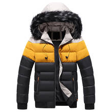Куртка MANTLCONX мужская с капюшоном, модная утепленная хлопковая верхняя одежда в стиле пэчворк, зимняя ветровка 2024 - купить недорого