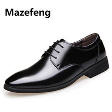 Mazefeng-zapatos formales Oxford para hombre, calzado de vestir de estilo británico, de cuero italiano, con punta estrecha, para boda 2024 - compra barato