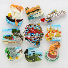 Thailand Pattaya elephant Shrimp soup 3D magnetic refrigerator paste souvenir Bangkok fridge magnets Collection  home decoration 2024 - buy cheap