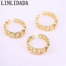 10Pcs  Mix Random, Top Quality Fashion Gold Filled Ring CZ Zirconia Micro Pave Charms Ring Women Jewelry 2024 - buy cheap