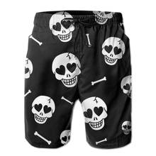 Hearts And Skulls Quick Dry Swimming Shorts For Men Swimwear Man Swimsuit Swim Trunks Summer Bathing Beach Wear 2024 - buy cheap