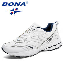 BONA 2020 New Designers Action Leather Jogging Sports Shoes Men Casual Running Shoes Man Sneakers Walking Footwear Masculino 2024 - buy cheap