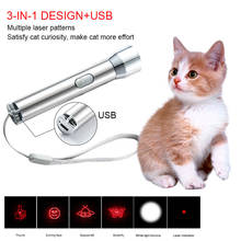 1PC Funny Pet LED Laser Pet Cat Toy USB Charging Red Dot Laser Light Toy Laser Sight Pointer Laser Pen Interactive Toys With Cat 2024 - buy cheap