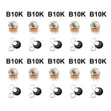 I2C IIC 5 PCS WH148 B1K B2K B5K B10K B20K B50K B100K B500K 3Pin 15 milímetros Eixo Potenciômetro Amplificador 50 10 5 2 1K K K K K 100K 500K 2024 - compre barato