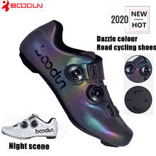 Boodun/Новинка; Обувь для шоссейного велоспорта; Фотохромическая обувь на переднике из углеродного волокна; Ультралегкая обувь с самоблокирующимся покрытием; Профессиональная обувь для гонок; Мужская велосипедная обувь 2024 - купить недорого