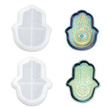 Silicone Resin Mold Hand of Fatima Mold Hamsa Food Serving Tray Mould for DIY Crafts 2024 - buy cheap