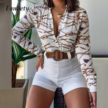 2021 Office Ladies Shorts Suit Two Piece Set Summer Sexy V-Neck Printing Slim Fit Suit Women Single Breasted Zipper Shirt Suit 2024 - buy cheap