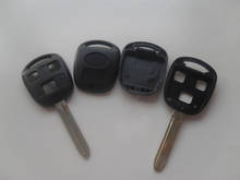 Чехол для дистанционного ключа с 3 кнопками для Toyota Camry, чехол для автомобильных ключей с лезвием Toy43 2024 - купить недорого