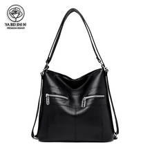 YABEISHINI Retro High Capacity 2021 PU New Double Zipper Women  Female Leather Ladies Luxury Travel Shoulder Bag School Bags 2024 - buy cheap