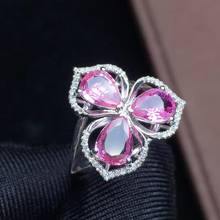 T1213 Pink Sapphire Ring Real Pure 18 K Natural Pink Sapphire Gemstones 2.35ct Diamonds Stone Female Ring 2024 - buy cheap