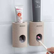 Dispensador automático de pasta de dientes, respetuoso con el medio ambiente, montado en la pared, soporte para cepillo de dientes a prueba de polvo, exprimidor de pasta de dientes 2024 - compra barato