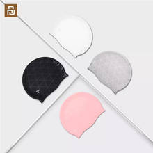 Xiaomi youpin-touca de silicone fosca, 4 cores, piscina, esportes, à prova d'água, proteção de ouvido, para adultos, homens, mulheres 2024 - compre barato