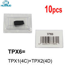 10 pces, chave do carro chip tpx6 transponder = tpx1 (4c) + tpx2 (4d) carben (pode repetir cópia) chip em branco 2024 - compre barato