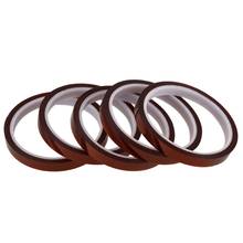 5 rollos de cinta resistente al calor para transferencia térmica por sublimación, color marrón, 10mm x 33m 2024 - compra barato