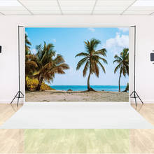 0,9x1,5 м фотостудия пляж кокосовые деревья морской фон для камеры фотосъемка кабинет макет студии 2024 - купить недорого