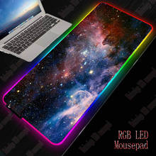 Xgz-mouse pad estrelado rgb grande com luz de contorno, led, teclado, mesa, nebulizadora 2024 - compre barato