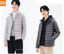 Xiaomi casaco masculino slim fit, jaqueta com capuz, armazenamento de calor e quente, portabilidade de inverno 90%, pato branco 2024 - compre barato