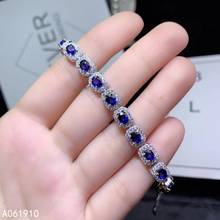 KJJEAXCMY boutique jewelry 925 sterling silver inlaid Natural sapphire fine ladies Bracelet support detection fashion 2024 - buy cheap