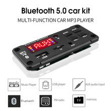 Rádio automotivo bluetooth 5.0, reprodutor de mp3, placa decodificadora, 5v-12v, suporte para gravação sem as mãos, fm, tf, cartão sd, aux, com microfone, modul de áudio 2024 - compre barato