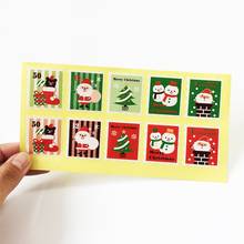 100 Pcs/lot Stamp Shape Seal Sticker Lable Celebrate Christmas Gift Decor Stickers Bakery Cookie Packaging Bag Paper Seal Labels 2024 - buy cheap