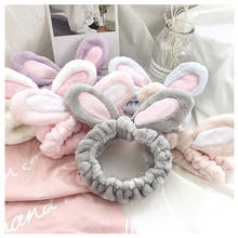 FFLACELL Fashion Flannel Soft Bowknot Rabbit Ears Headband Women Girls Turban Cute Holder Hairbands Wash Face Hair Accessories 2024 - buy cheap
