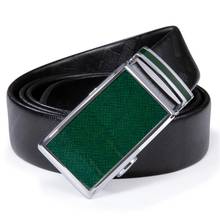 Men Belt Genuine Leather Strap Business Belts For Men High Quality Green Red White Fashion Metal Automatic Buckle Belts DiBanGu 2024 - buy cheap