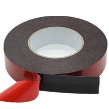 I KEY BUY 10mm Width PE Red Film Black Sponge Foam Double-sided Tape Adhesive Fixed Wall LED Light Bar 2024 - buy cheap