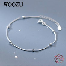 WOOZU INS Real 925 Sterling Silver Minimalist Snake Bone Bead Resizable Bracelet For Women Party Rock Punk Birthday Jewelry Gift 2024 - buy cheap