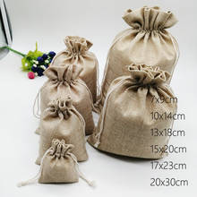 1000pcs Jute Bags Gift Drawstring Pouch Gift Box Packaging Bags For Gift Linen Bags Jewelry Display Wedding Sack Burlap Bag Diy 2024 - buy cheap