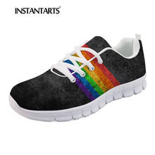 INSTANTARTS Pride Sneakers Tenis Feninino Women's Casual Lacing Flats Shoe Rainbow Print Comfortable Mesh Sneaker for Teen Girl 2024 - buy cheap