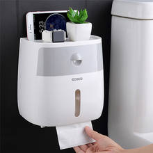 Bathroom Waterproof Tissue Box Plastic Toilet Paper Holder Wall Mounted Storage Box Double Layer Napkin Dispenser Organizer 2024 - buy cheap