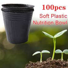 High Quality 100x Plastic Flower Pot Plant Nursery Flowerpot Seedlings Planter Containers Set Garden Plant Seedling Pots Tools 2024 - buy cheap