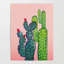 Lienzo Modular con dibujo de Cactus verde, pintura bonita para decoración del hogar, póster impreso moderno para sala de estar, arte de pared sin marco 2024 - compra barato