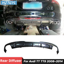 Carbon Fiber Material Rear Bumper Chin Lip Diffuser For Audi TT TTS Car Body Kit 2008-2014 2024 - buy cheap