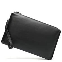 New Genuine Leather Multifunctional Men Long Wallet Cow Leather Zipper Money Clip Male Simple Business Clutch Bag Cellphone bags 2024 - compre barato