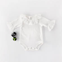 Bodysuit de algodão do bebê das crianças do bebê da menina do menino da luva longa roupa do bebê ao ar livre 2024 - compre barato