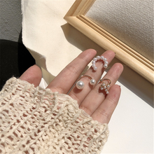 2020 Korean simple temperament retro personality suit double C Pearl Earbone clip small earring ear clip without ear hole 2024 - buy cheap