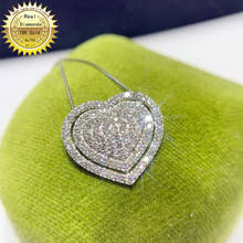 Collar de diamantes naturales de oro blanco de 18K 100%, todo uso, Diamante de 1Ct y con certificado HM052 2024 - compra barato