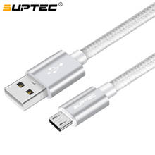 SUPTEC-Cable Micro USB de carga rápida para teléfono móvil, Cable de nailon trenzado de 5V, 2.4A, para Samsung A7/xiaomi/LG/Huawei 2024 - compra barato