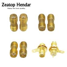 10Pcs Gold Brass SMA / RP-SMA Female to SMA Female Jack Straight RF Coaxial Plug Connector 2024 - buy cheap