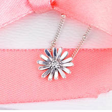 2020 New Spring Pave Daisy Flower Collier Necklace 925 Sterling Silver Jewelry chain Pendant Necklaces For Woman Fine Jewelry 2024 - buy cheap
