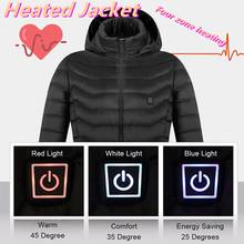 2020 New Heated Jackets Vest Cotton Men Women Outdoor Winter Keep Warm Coat USB Charging Electric Heating Hooded Jackets 2024 - buy cheap