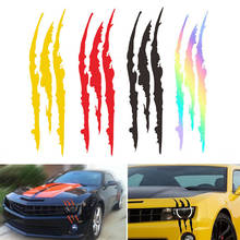 40*12CM Auto Car Sticker Reflective Monster Claw Scratch Stripe Marks Headlight Decal Car Stickers Anime Car Decor Accessories 2024 - купить недорого