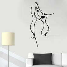 Adesivo de parede feminino sexy, decalque de vinil para parede da sala de estar, quarto e casa, arte criativa, cn171 2024 - compre barato