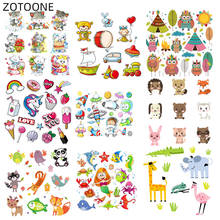 Iron on Stickers Animal Set Patch for Clothes Heat Transfer for Clothing Washable Cartoon Bear Cat Patches Diy Accessories D 2024 - buy cheap
