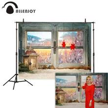 Allenjoy-telón de fondo de Navidad para estudio fotográfico, telón de fotografía de País de las maravillas de invierno, ventana de nieve, cumpleaños, photocall y photozone 2024 - compra barato