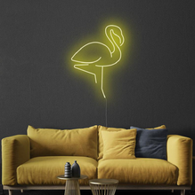 Flamingo led flexível personalizado transparente acrílico neon decoração de parede luz pendente para bar sala quarto quarto 2024 - compre barato