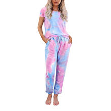 Women Pajamas Set Tie Dye Women's Pajamas Lounge Wear Homewear Suit Loungewear Set Women Sleep Wear Sleepwear Pajamas For Women 2024 - buy cheap